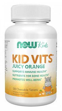 Now Foods Kid Vits Juicy Orange - 120 Chewable Tablets 1454353 фото