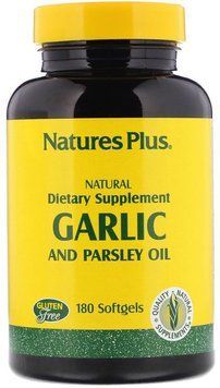 Nature's Plus Garlic and Parsley Oil 180 Softgels Чеснок и петрушка (масло) 536949 фото