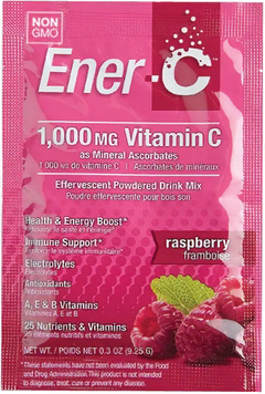 Ener-C Vitamin C, Raspberry, 1000 mg, 1 sachet 0.3 oz (9.4 g) (EC031) 686121 фото