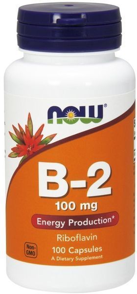 NOW Foods Vitamin B-2 /Riboflavin/ 100 mg Capsules 100 caps 416710 фото