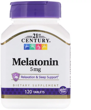 21st Century Melatonin 5 mg 120 Tablets (CEN-27087) 575634 фото