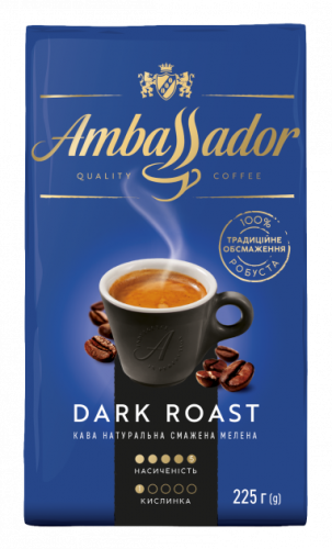 Кава Ambassador Dark Roast мелена 225 г (8720254065601) 1039323 фото