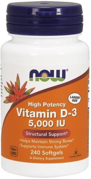 Now Foods Vitamin D-3 5,000 IU Softgels 240 caps 463964 фото Now Foods Vitamin D-3 5,000 IU Softgels 240 caps 463964 фото