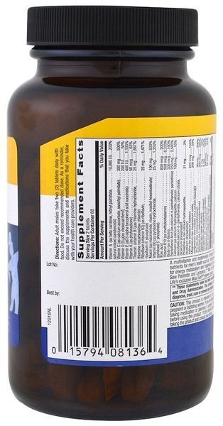 Country Life Max for Men Iron-Free 120 tabs Мультивитамины и минералы для мужчин 488805 фото