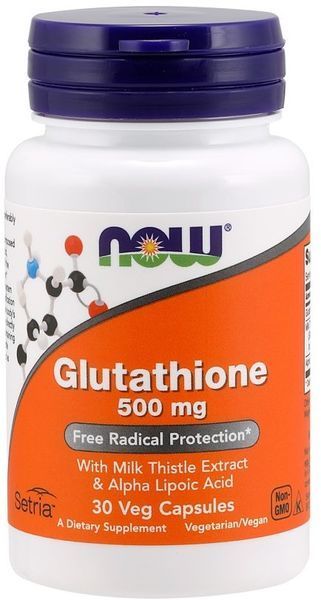 NOW Foods GLUTATHIONE 500 mg 30 VCAPS Глутатіон 520674 фото