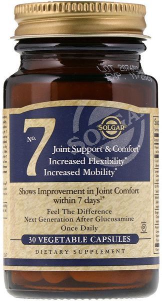 Solgar No 7 Joint Support Comfort Солгар Зміцнення суглобів 30 капсул 466170 фото
