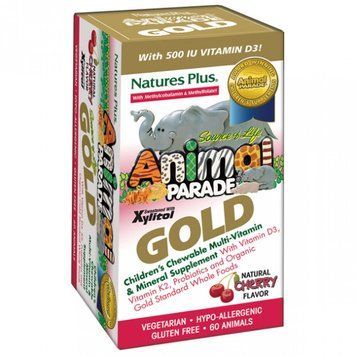Natures Plus Animal Parade Gold 60 chewables Мультівітаміни для дітей, смак вишні 492011 фото