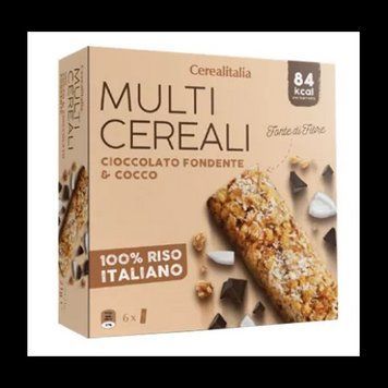 Батончик Cerealitalia мультизерновий Day By Day шоколад і кокос з вітамінами та мінералами 126 г (8010121021350) 1206597 фото