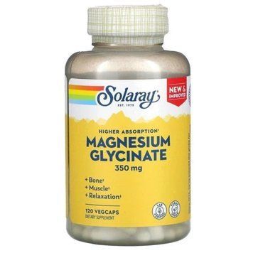 Solaray Magnesium Glycinate Магній гліцинат 350 mg 120 Vegetarian Capsules (SOR39151) 551737 фото