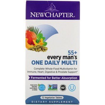 New Chapter, 55+ Every Man's One Daily Multi, 72 Vegetarian Tablets (NCR-90128) 631812 фото