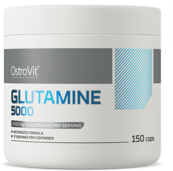 Амінокислота для спорту OstroVit Glutamine 5000 mg 150 caps / 37 servings 1161139 фото
