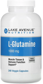 Амінокислота для спорту Lake Avenue Nutrition L-Glutamine 1000 mg 240 caps / 240 servings 1039296 фото