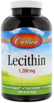 Carlson Labs Lecithin 1,200 mg 280 Soft Gels Лецитин 552391 фото