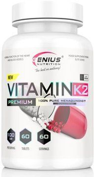 Genius Nutrition Vitamin K2 60 tabs / 60 servings 999057 фото