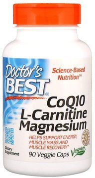 Doctor's Best, CoQ10 L-Carnitine Magnesium, 90 Veggie Caps (DRB-00477) 624079 фото