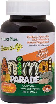 Nature's Plus, Source of Life, Animal Parade, Children's Chewable Supplement, Orange Flavor, 90 Animal-Shaped Tablets (NTP29974) 631589 фото