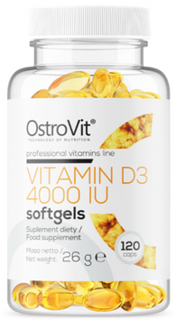 OstroVit Vitamin D3 4000 IU 120 caps / 120 servings 1022725 фото