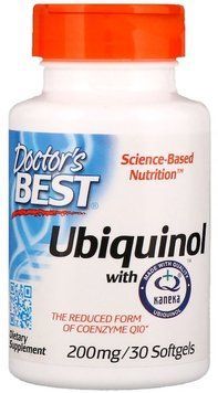 Doctor's Best, Ubiquinol with Kaneka, 200 mg, 30 Softgels (DRB-00274) 624118 фото
