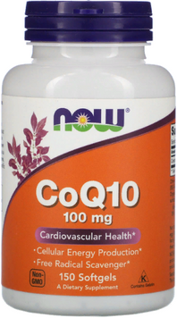 Now Foods CoQ10 With Vitamin E 100 mg Коензим Q10 і Вітамін Е 150 гелевих капсул 827625 фото
