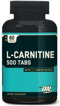 Жиросжигатель Optimum Nutrition L-Carnitine 500 Tabs 60 tabs 418192 фото