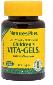 Nature's Plus Children's Vita-Gels Комплекс витаминов для детей со вкусом апельсина 90 гелевых капсул 895533 фото