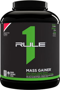 Гейнер Rule 1 Mass 2560 g / 8 servings / Strawberries and cream 1155922 фото