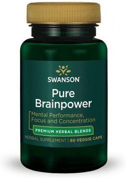 Swanson Ultra Pure Brainpower Поліпшення пам'яті і роботи мозку 60 веганських капсул 776367 фото