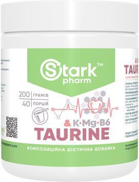 Амінокислота для спорту Stark Pharm Taurine MgB6 - 200g 1458025 фото