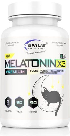 Genius Nutrition Melatonin-X3 Мелатонін Х3 90 таблеток 1000883 фото