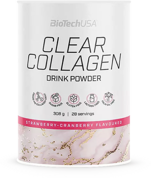 BiotechUSA Clear Collagen 308 g / 28 servings / Strawberry-cranberry 1105606 фото