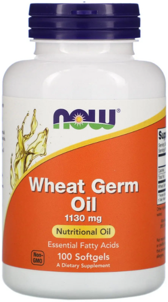 Now Foods Wheat Germ Oil Масло зародышей пшеницы 1130 мг 100 капсул 1301113 фото