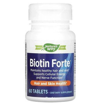 Nature's Way Biotin Forte 5 mg - 60 Tablets 1453454 фото
