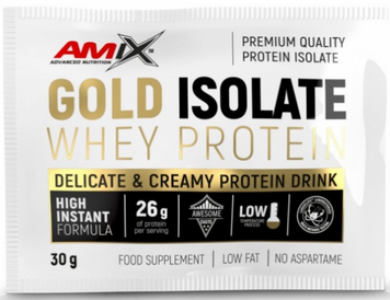 Протеин AMIX Gold Isolate Whey Protein 30 g / 1 serving / Banana 1109734 фото