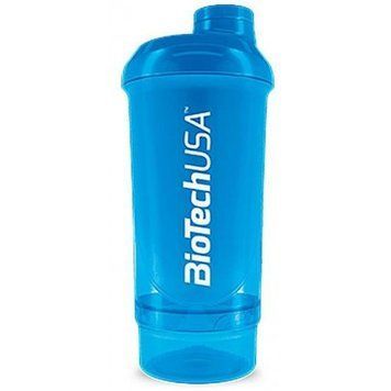BioTechUSA Wave+ Compact shaker 500 ml (+150 ml) Schocking Blue 690266 фото