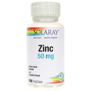 Solaray Zinc 50 mg 100 Veggie Caps Цинк 551837 фото