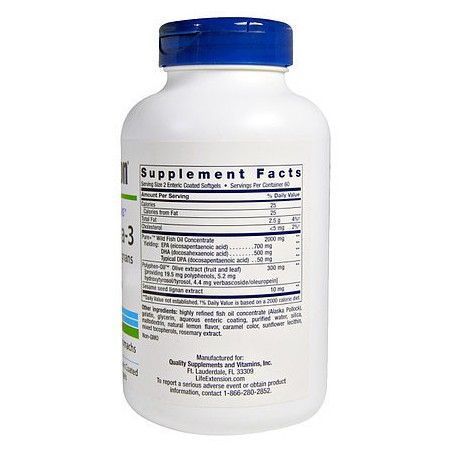Life Extension Omega Foundations Super Omega-3 60 Softgels Супер Омега-3 534616 фото