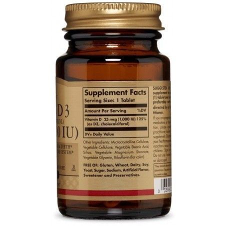 Solgar Vitamin D3 (Cholecalciferol) 1000 Iu 180 Tabs Витамин D-3 523579 фото