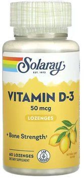 Solaray Vitamin D-3 50mcg - 60 lozenges 1452622 фото