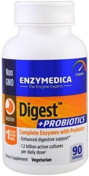Enzymedica Digest + Probiotics Ферменти і пробіотики 90 капсул 773179 фото