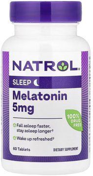 NATROL Melatonin 5mg - 60 Tablets 1456263 фото