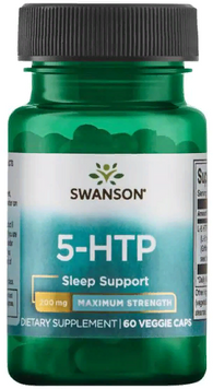 Swanson 5-HTP, Maximum Strength, 200 mg, 60 Veggie Capsules (SWA-02963) 661697 фото