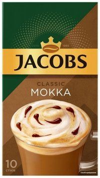 Напиток кофейный растворимый Jacobs Mokka Classic 3в1 с какао 10х21.9 г (8714599106280) 1354857 фото