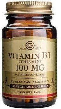 Solgar Vitamin B1 Солгар Вітамін В1 Тіамін 100 мг, 100 капсул 498700 фото