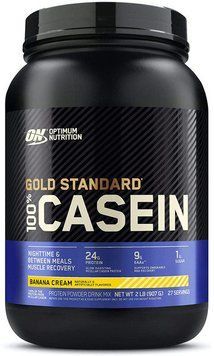 Протеин Optimum Nutrition 100% Casein Gold Standard 909 g / 27 servings / Banana Cream 386281 фото