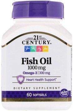 21st Century Fish Oil 1000 mg, 60 Softgels 476495 фото