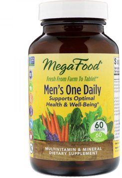 MegaFood Men's One Daily Iron Free 60 Tabs Мультівітаміни для чоловіків 552251 фото