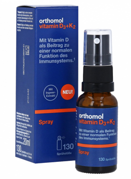 Orthomol Vitamin D3+K2 Spray Ортомол Спрей с витамином Д3 и K2 20 мл 1045199 фото