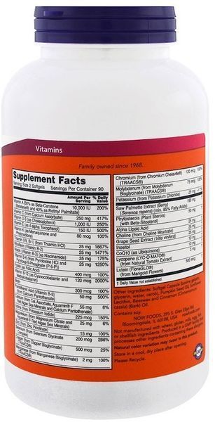 Now Foods ADAM Superior Men's Multi 180 Softgels (АДАМ Мультивитамины для мужчин) 641105 фото
