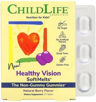 ChildLife Healthy Vision SoftMelts Комплекс Здоровий Зір ягідний смак 27 жувальних таблеток 1117586 фото