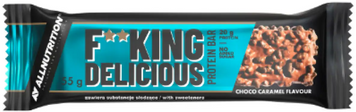 Протеиновый батончик Allnutrition Fitking Delicious Protein Bar 55 g / 1 serving / Chocolate Caramel 1135905 фото